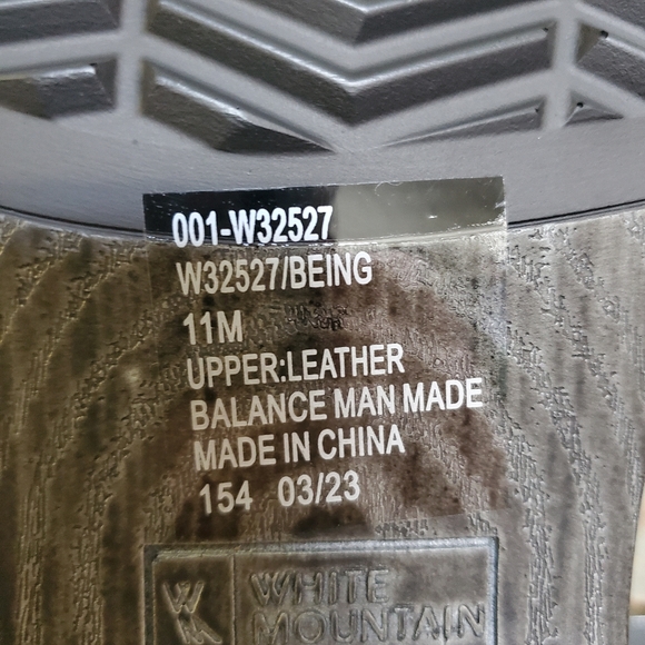 White Mountain Slingback Clog Suede Black Faux Wooden Heel - Picture 9 of 10